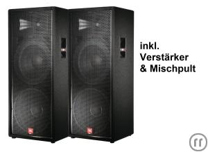 komplette professionelle PA-Anlage/Musikanlage von JBL leihen/mieten