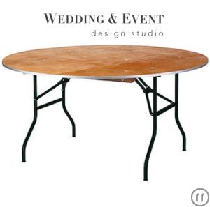 Banketttisch rund ø 183cm günstig mieten – Bankett Tisch RUND -Verleih für Events Hochzeit Stuttgart
