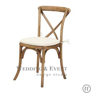 PROVENCE STUHL inkl. Sitzkissen Holz Stühle mieten in Stuttgart München Crossback chairs Chiavari