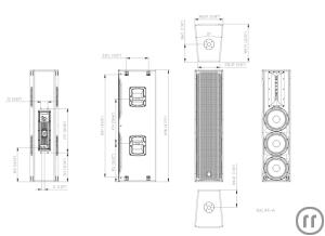 2-RCF NX L-44A Aktiv-Säulenlautsprecher digital, 3x 10'' / 1x 2'', 700W, 90°x30°, schw...
