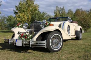 2-Hochzeitsauto Oldtimer Excalibur Phaeton Serie 5 mit Chauffeur