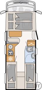 2-Wohnmobil  T 7400 SBF