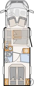 2-Wohnmobil Carado CV 600 PRO o. Aufstd.