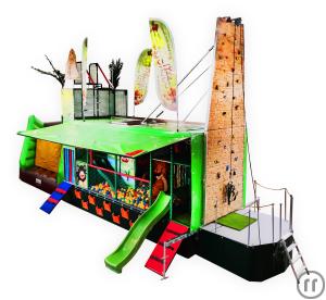 1-CRAZY JUNGLE Kletterwand, Spielmobil, Ninja-Jump, Kinderevent, Attraktion, klettern, Springen NEU!