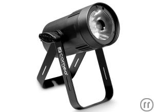 Cameo Q-Spot 15 RGBW LED Pinspot, SCHWARZ, 1x15W 4in1 LED, 4.5°/10°/25°, RGBW, XLR 3pol, Dimmer, Str