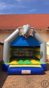 Hüpfburg "Elefant" mit Dach - 4m x 4m