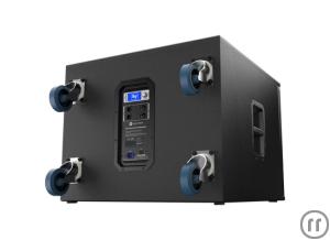 EV ETX-18SP Aktiv-Subwoofer, schwarz,18'', 1800W, DSP, Aufnahme: M20, inkl. 4x Blue Wheel - Lautsprecher