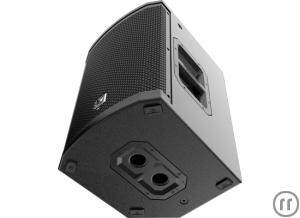 5-EV ETX-12P Aktivbox, schwarz, 12''/1.25'',2000W, DSP, 90°x60°, 8x M10, Aufnahme.: 36mm