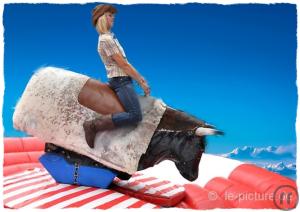 Original Bull Riding / Bull Riding, Bullriding / Rodeo / Fusball Rodeo / Bullen reiten