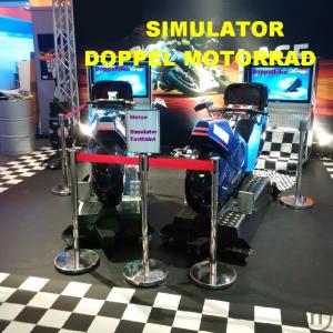1-Fahrsimulator Motorrad Simulator - Doppelbike - Doppelmotorrad - Motorradrennen Twin - Rennsimulator