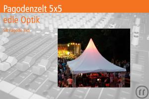 2-Pagode - Spitzzelt - Pavillion Zelt 5x5m mieten