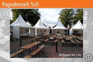 1-Pagode - Spitzzelt - Pavillion Zelt 5x5m mieten