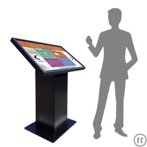 2-Kiosksystem DWS43 Pult Version mit Multitouch Display 43 Zoll