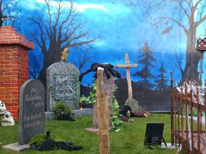 2-Friedhof, Halloween, Grusel- Bühnenbild