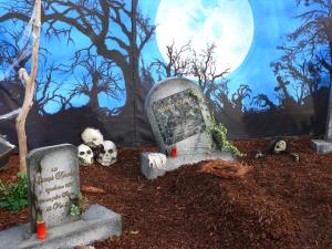 5-Friedhof, Halloween, Grusel- Bühnenbild