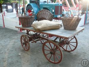 1-Handwagen Historischer Obstkarren Kofferwagen Wagen Handkarre