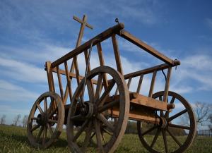 4-Handwagen Historischer Obstkarren Kofferwagen Wagen Handkarre