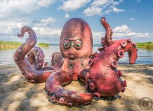1-Krake - Octopus, Wasser Dekoration, 3,5m Durchmesser, Meerestiere