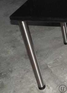 2-Tisch rechteckig 160 x 80 cm Oberfläche MDF black