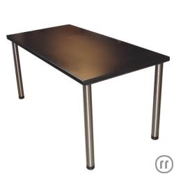 Tisch rechteckig 160 x 80 cm Oberfläche MDF black