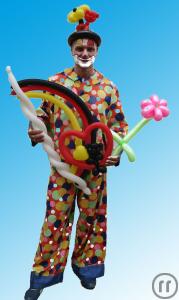 3-Ballonclown-Mario Ballonkünstler Kinderschminken Ballon-Weitflugwettbewerb