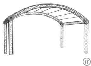 1-Varia Rundbogenbühne 6x4m Grundfläche, Außenmaß (LxBxH): 7.21x4.59x3.97m