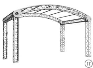 1-Varia Rundbogenbühne 4x3m Grundfläche, Außenmaß (LxBxH): 5.25x3.6x3.39m