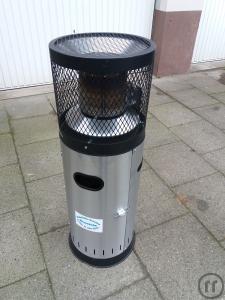 1-Gas-Heizstrahler, Terrassenheizung, Standgerät 1,2 m incl. Gasflasche