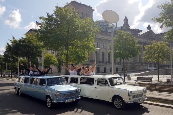 2-Trabant Trabi Stretchlimousine mieten und fahren. Stretchlimo, Limousine, Stretchtrabi, Oldtimer