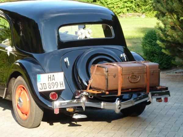 6-Hochzeitsauto Amélie mit Chauffeur, Citroen Oldtimer 11CV, Hochzeit Fahrzeug, Oldtimerverm...