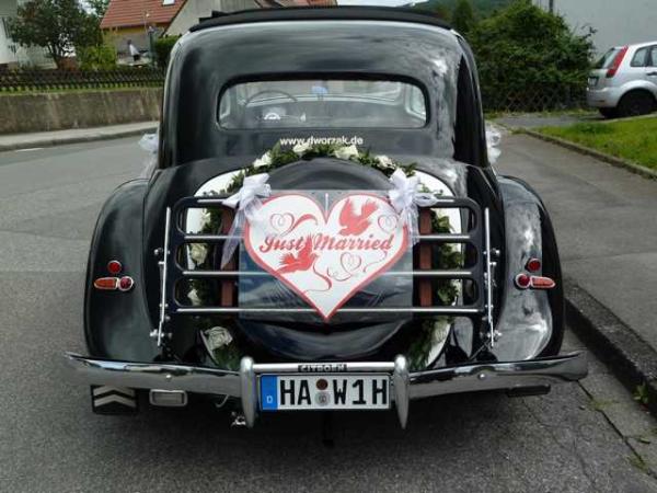 6-Hochzeitsauto Desirée mit Chauffeur, Citroen Oldtimer 11CV, Hochzeit Fahrzeug, Oldtimerver...