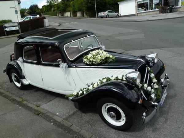 2-Hochzeitsauto Desirée mit Chauffeur, Citroen Oldtimer 11CV, Hochzeit Fahrzeug, Oldtimerver...