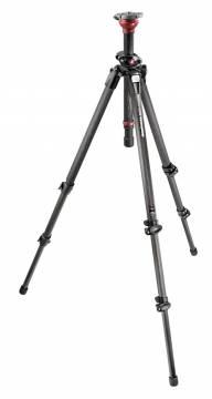 1-Manfrotto Carbon Stativ 055CXPRO3 mit Carbon Nivellier-Mittelsäule (bis 8 kg Belastung)