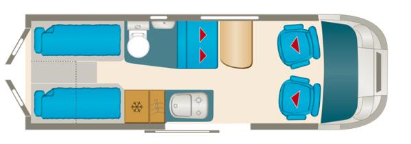 2-KARMANN Davis/Dexter 620/625 mit Einzelbetten im Heck, 6,36 m lang. Umbau zum Doppelbett mög...
