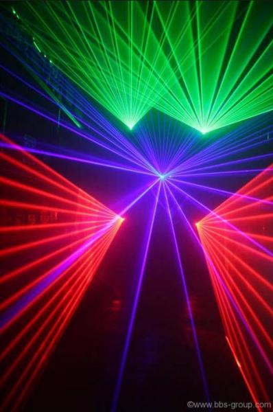 Lasershow mit 7 Projektoren und Live Operator