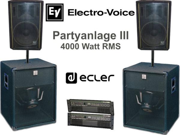 EV Party Anlage III Lautsprecheranlage