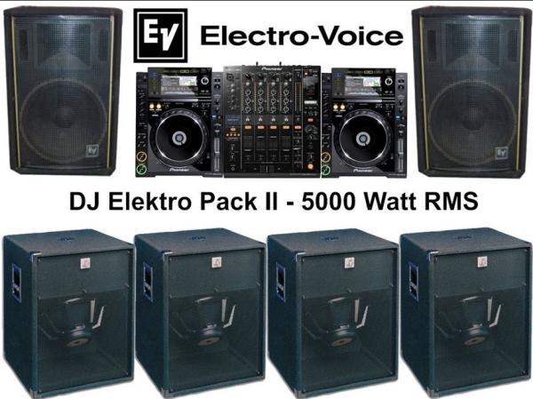 Lautsprecheranlage DJ Elektro Pack II - Komplettsystem