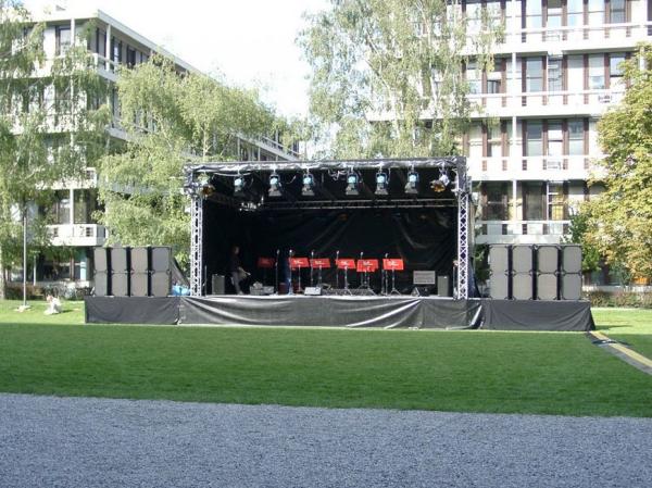 1-Bühnendach - BB´s Pultdach 9 x 6,71m - für Bühne 8 x 6 m - inkl. TL