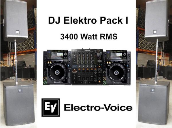 1-Lautsprecheranlage DJ Elektro Pack I - Komplettsystem