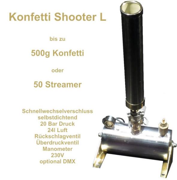 1-Konfettishooter Größe L - Konfettiwerfer -Streamer
