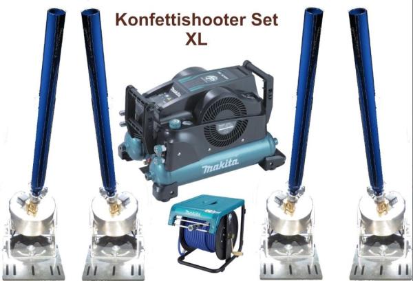 Konfettishooter XL - 4er Set - Konfettikanone -Streamer