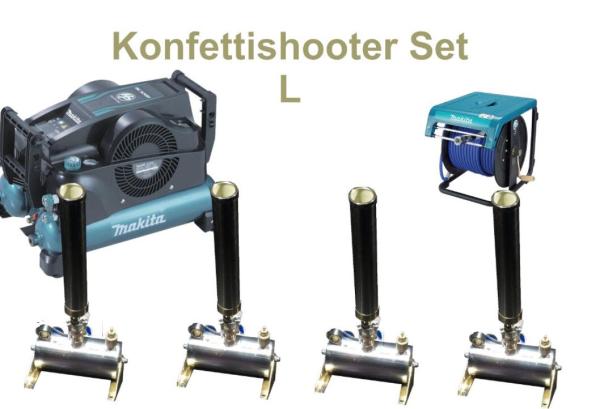 Konfettishooter L - 4er Set - Konfettikanone -Streamer