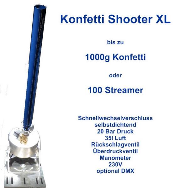 Konfettishooter XL - Konfetti -Streamer - Schnee