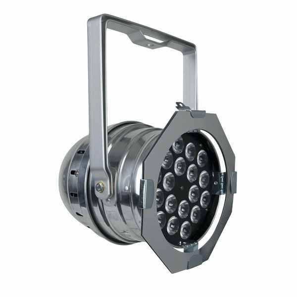 1-Showtec LED Par 64 Scheinwerfer mit 18x 3 Watt