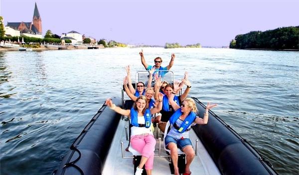 geführter Bootsausflug auf dem Rhein