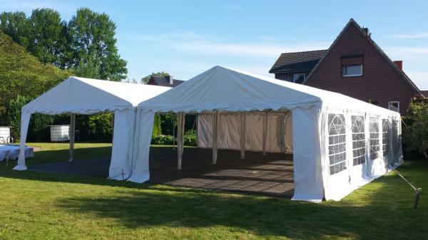 1-Zelt - Partyzelt - Festzelt - Gartenzelt 10 x 10 oder als 5 X 20 m TWO in ONE