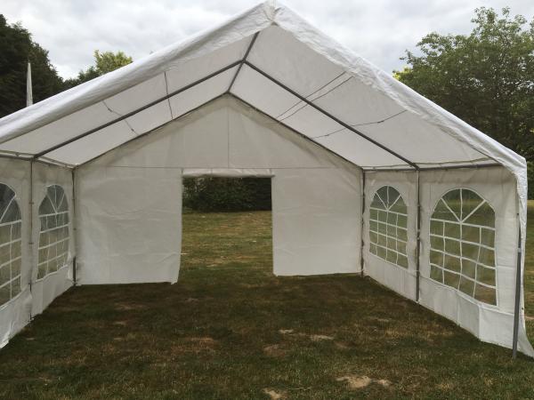 3-Zelt Pavillon Partyzelt Festzelt Pagode 3 x 6 m, 4 x 6, 5x4 m in weiß auf Wunsch mit Boden