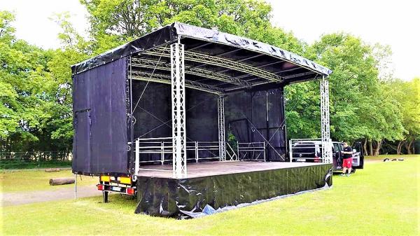 1-Mobile Rundbogen Bühne - Anhängerbühne - PROFIL MOBIL STAGE TRAILER 8X6M ECO