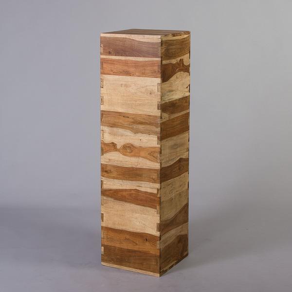 Säule Edelholz, H 140 x 40 x 40 cm, Natur quer