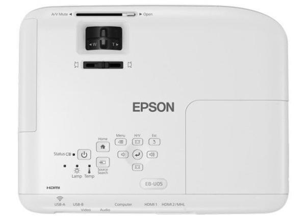 3-Full-HD Videoprojektor Beamer / Epson EB-U05 mit 3400 Ansi-Lumen